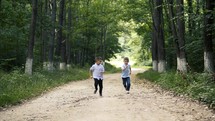 boys running outdoors 