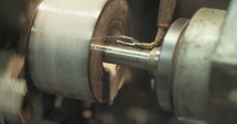 manufacturing of precision metal parts using a lathe and polishing