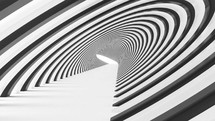 Black white tunnel intro able to loop endless