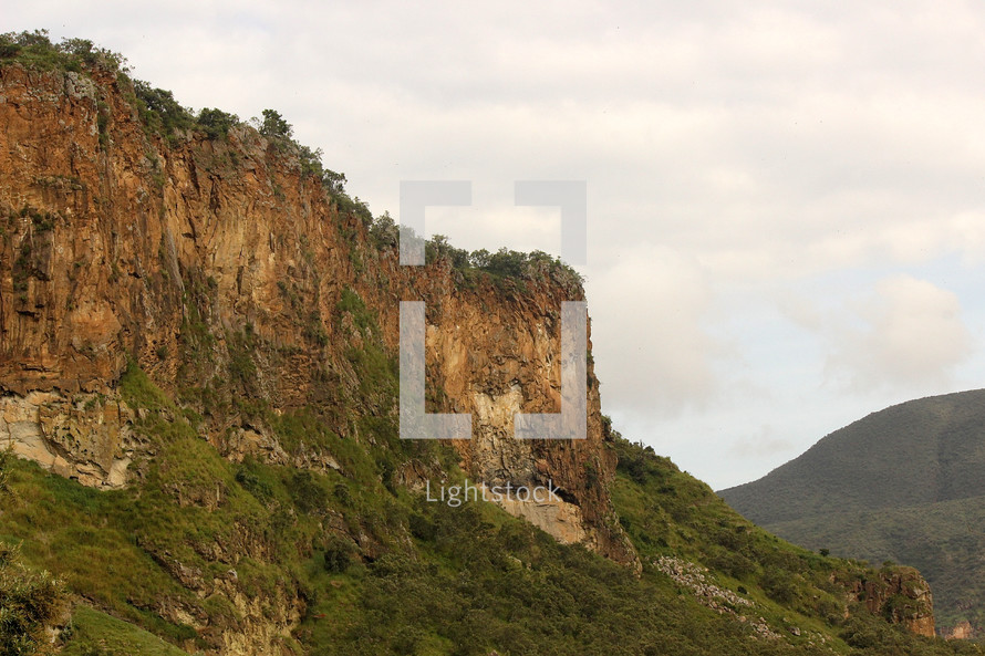cliffs on a mountainside 