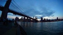 time-lapse of Manhattan in the evening 