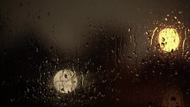 rain against glass 