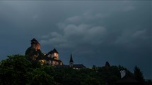 Dramatic storm over dracula caslte Time-lapse
