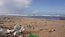 Plastic Waste Garbage Washed Up on Morocco Beach, Grave Environmental Concern
