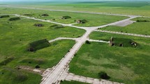 aerial view of the Abandoned airfield