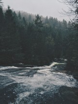 water flowing in a river