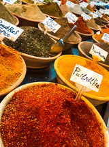 spices in a market 