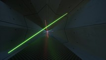 Glow Neon tunnel corridor futuristic laser line cyber building