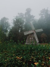 windmill in fog 