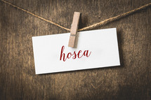 word hosea hanging on a clothesline 