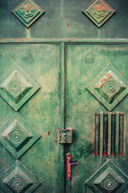 green door background 