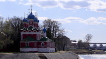 Church of the Dmitry in Uglich, russia time lapse