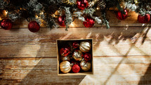 Box Full of Christmas Balls