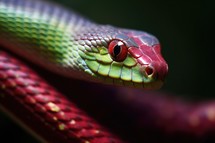 The original sin. Close up of the head of a snake