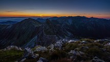 Beautiful Sunrise Over the Majestic Alps Mountains in Europe Summer Morning Time lapse, Breathtaking Natural Spectacle
