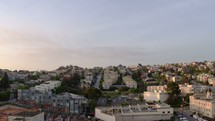 San Francisco Neighborhood Early During Sunrise Aerial