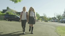 girls walking to school 