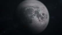  closeup of moon from space 4k