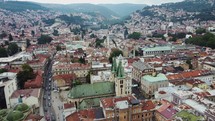 sarajevo bosnia aerial view