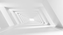 White empty tunnel, 3d rendering.
