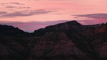 Mountain range in Nevada during sunset