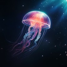 Jellyfish in the sea. Underwater world