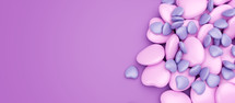 purple hearts on a purple background 