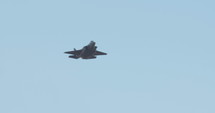 Israeli air force F-35 stealth fighter flying at high speed during an airshow