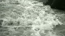 flowing water in rapids 