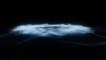 Abstract wave particles background, 3d rendering.
