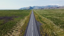 Icelandic Roads Aerial view