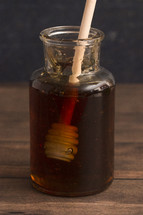 honey in a glass jar 