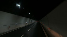 traveling through a highway tunnel 