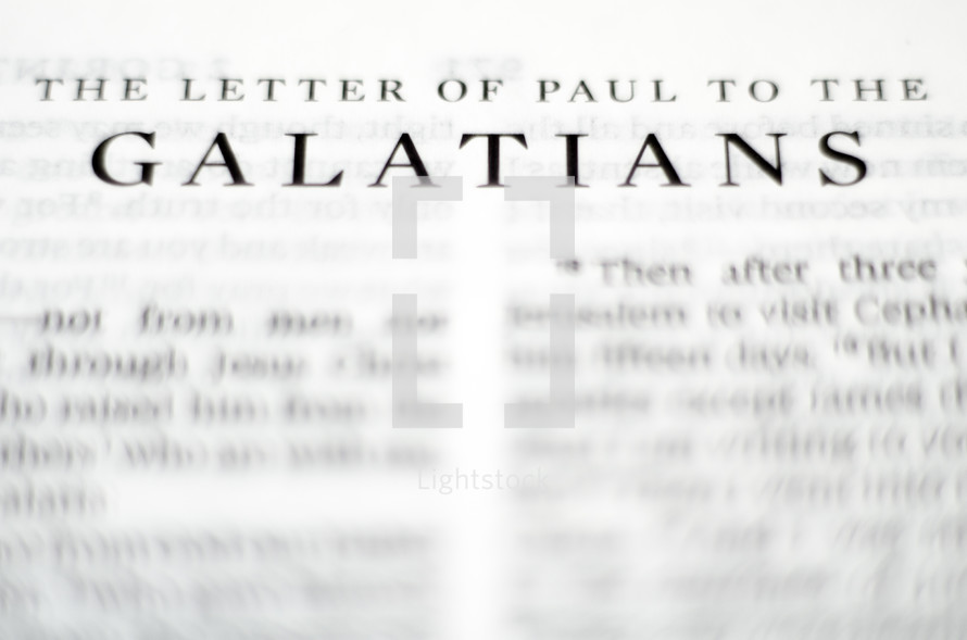 Title of the book of Galatians up close
