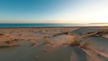 Desert Dune beach at sunset 