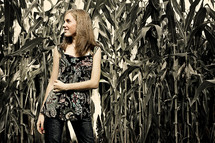 Girl in cornfield