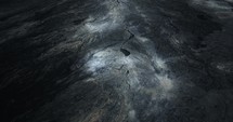 Landscapes from other planet, aerial view of patterns and textures at night