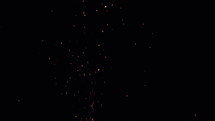 Sparkling fireworks on black background during celebrating holiday. Perfect for creating video effects. Pyrotechnic Effects.
