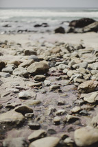 rocks on the beach shore