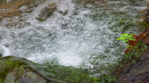 water moving in a stream 