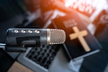Microphone and Bible