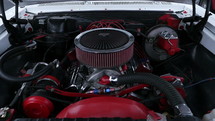 Engine revving on a hotrod muscle car