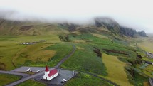 Vik church view in Iceland