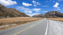 road and landscape scenery road in south New Zealand