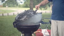 smoke from a grill 