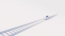 White high speed railway bullet train, 3d rendering.
