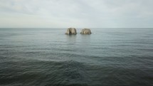 rock formations in at the ocean 