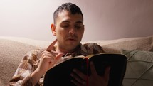 Man Reading the Bible