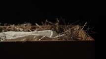 empty manger in anticipation of baby Jesus 