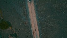 a car traveling on a road in Iceland 